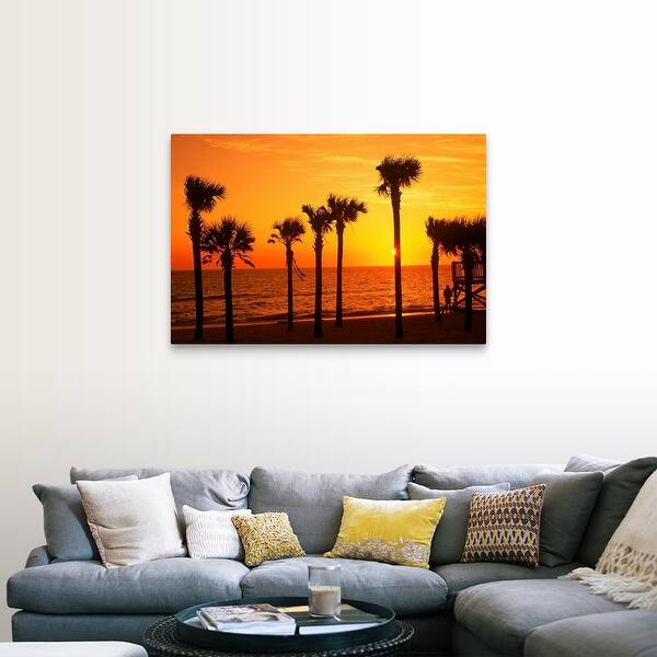 Shop Sunset On Lido Beach Sarasota Fl Canvas Wall Art