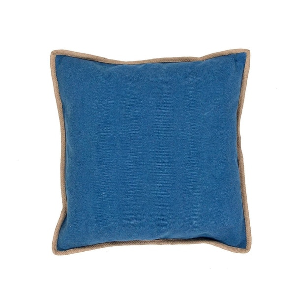 Shop 22 Royal Blue With Tan Trim Solid Square Decorative Throw
