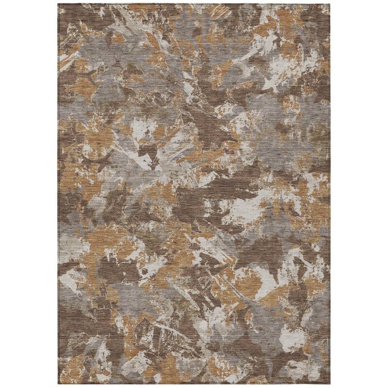 HomeRoots Floral Transitional Rectangle Outdoor Rug