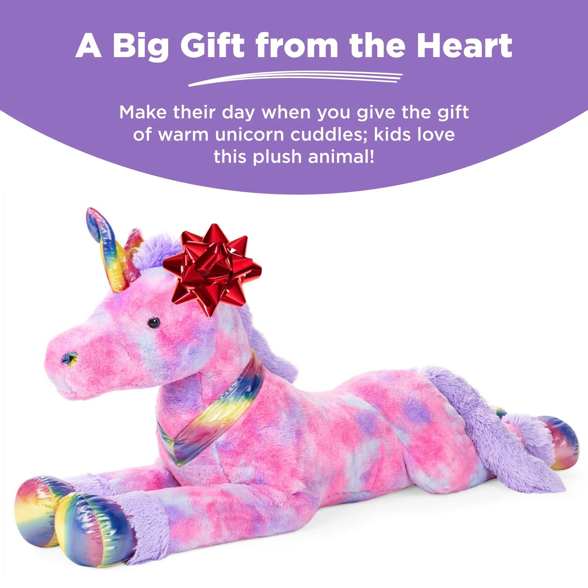 Kids Extra Large Life Size Plush Rainbow Unicorn Stuffed Animal Bed Bath Beyond 39673794