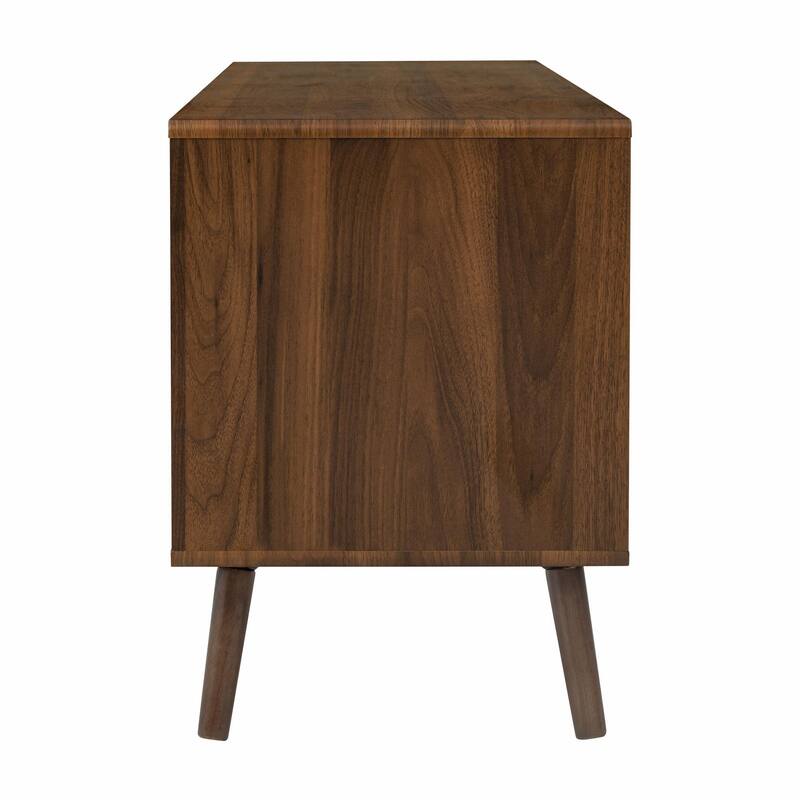 Mid Century TV Stand with 2 Drawers & 1 Drop-down Door - Media Console for TVs up to 80''