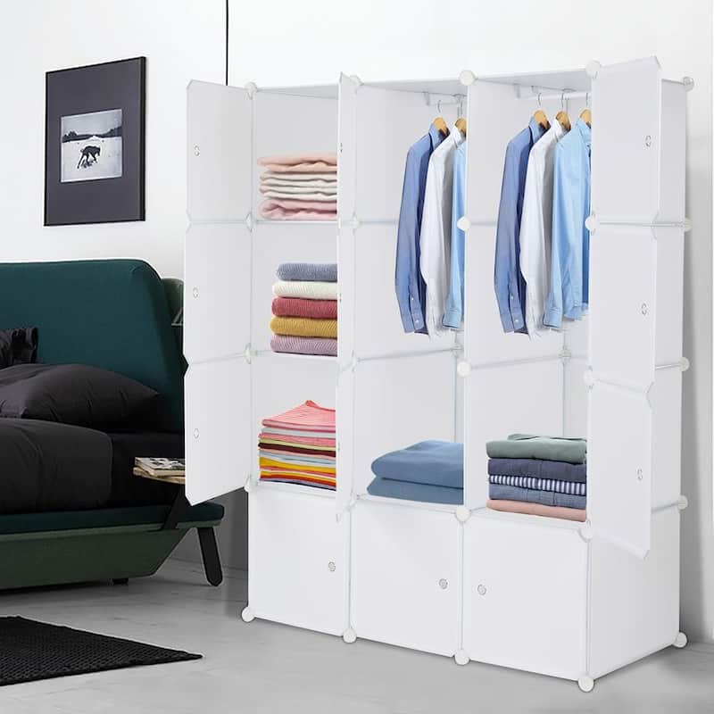 12 Cube Multifunctional Organizer Plastic Cube Storage Shelves