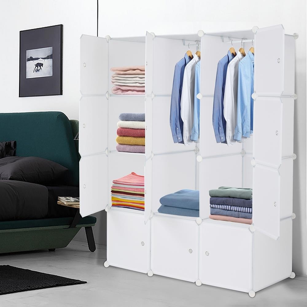 12 Cube Multifunctional Organizer Plastic Cube Storage Shelves