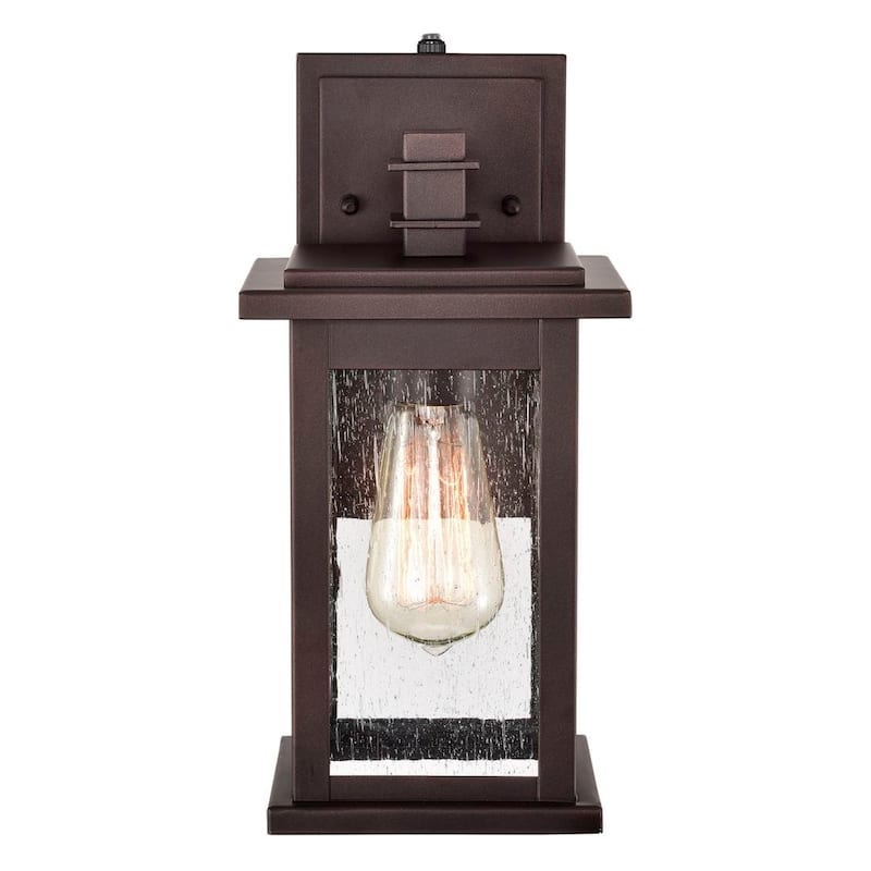 Dusk to Dawn 1 Light Outdoor Wall Lantern 12 Inch