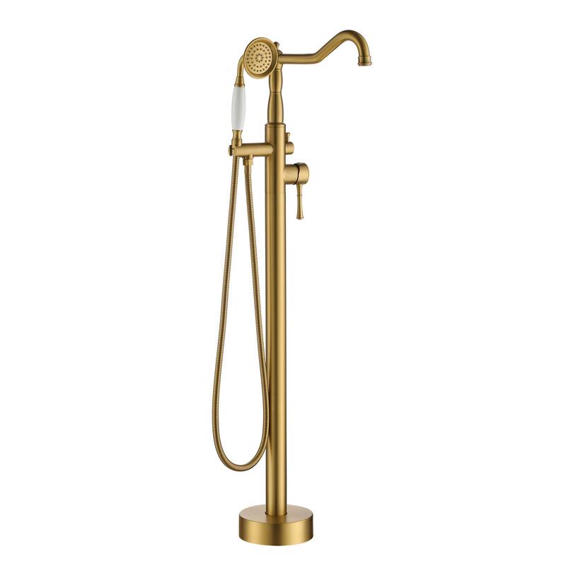Single Handle Classical Freestanding Bathtub Faucet with Hand Shower Hand