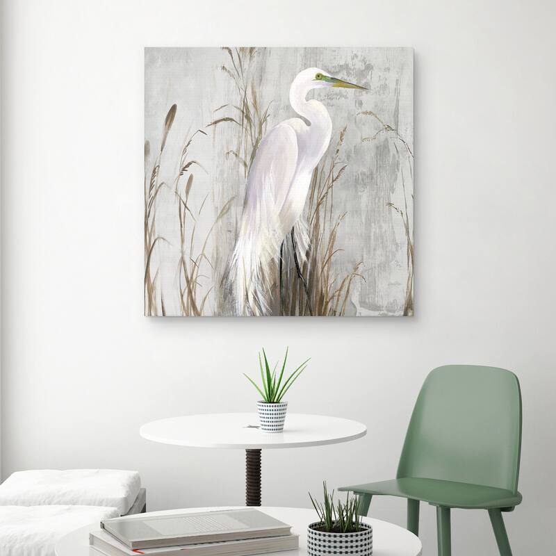 Heron in the Reeds by Aimee Wilson Canvas Art Print