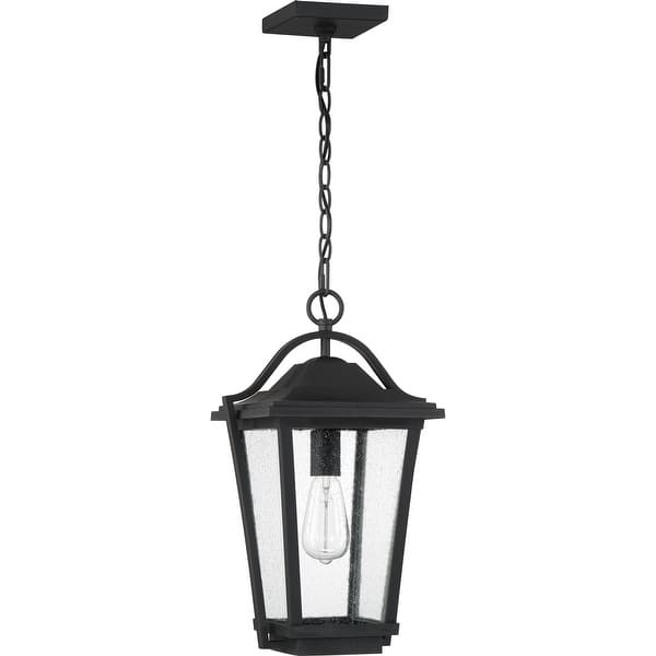 slide 2 of 7, Darius 1-Light Outdoor Hanging Lantern in Earth Black Earth Black