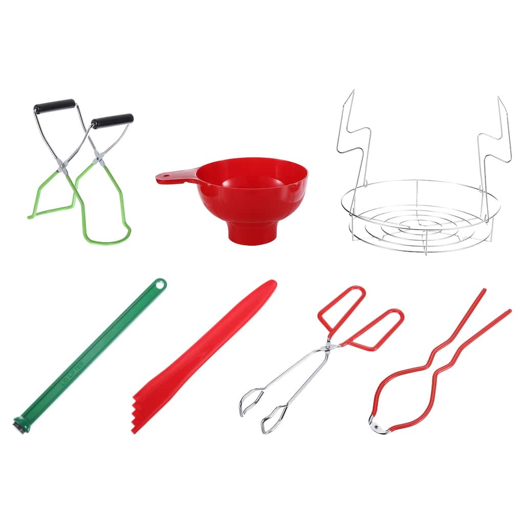 Canning Kit Tools Set, 7 Pieces Home Canning Supplies Kits, Green