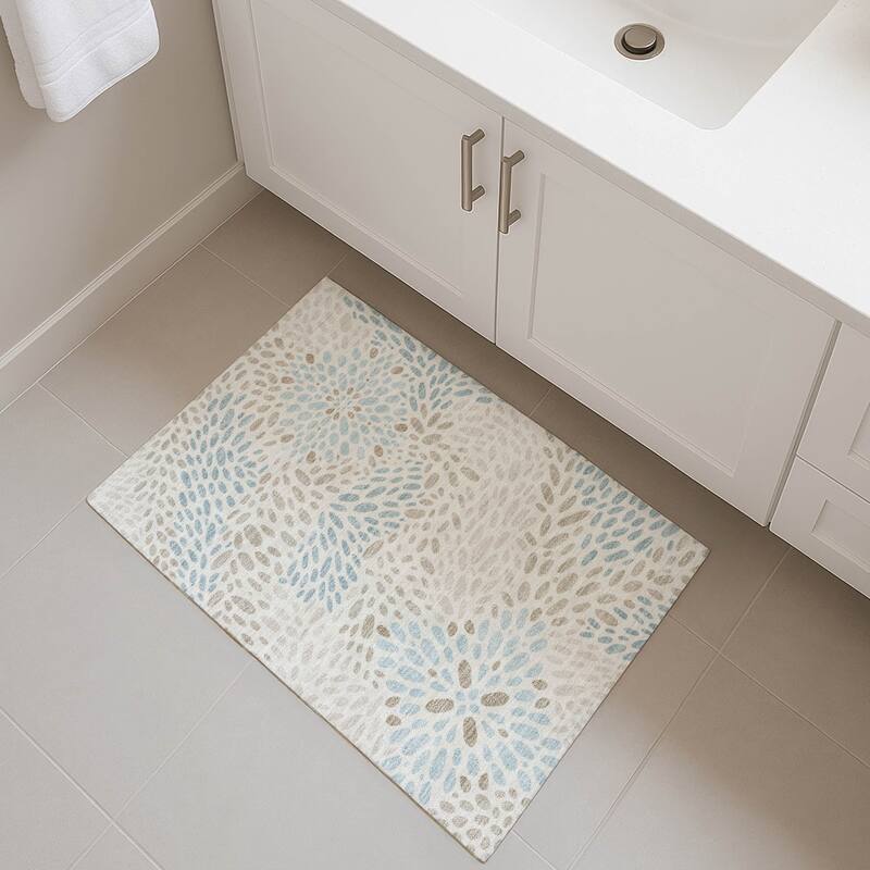 Machine Washable Indoor/ Outdoor Modern Genoa Chantille Rug