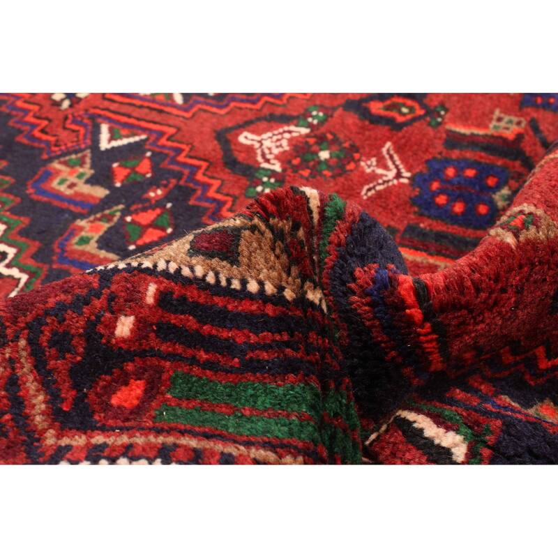 ECARPETGALLERY Hand-knotted Andelz Dark Red Wool Rug - 4'1 x 6'11