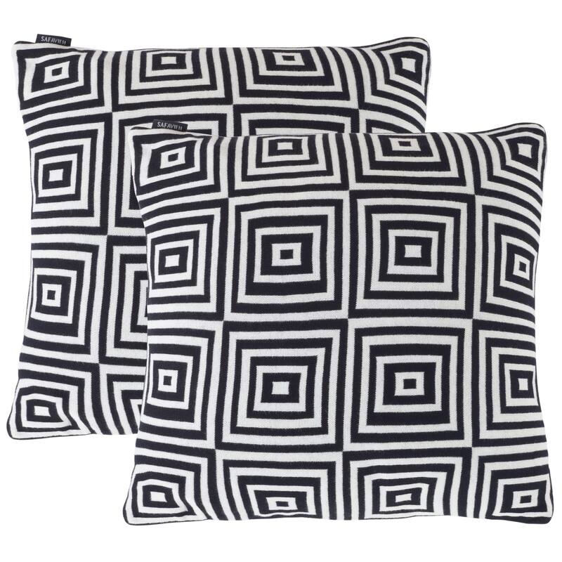 SAFAVIEH Giacomina 18-inch Square Decorative Throw Accent Pillow with Insert (Set of 2)