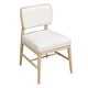 preview thumbnail 9 of 18, Christopher Knight Home - Dining Chair Wood and Rattan with Upholstered Seat, Armless Design, Breathable Cane Back