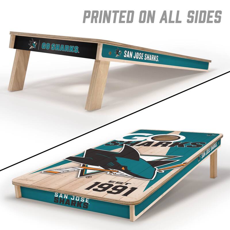 San Jose Sharks NHL 2x4 Cornhole Board Set