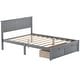 preview thumbnail 17 of 16, Full Size Platform Bed with Under-bed Drawers