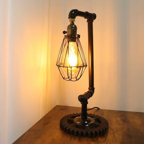 Vintage Industrial Desk Lamp Steampunk Pipe Table Lamp Rustic Lamp