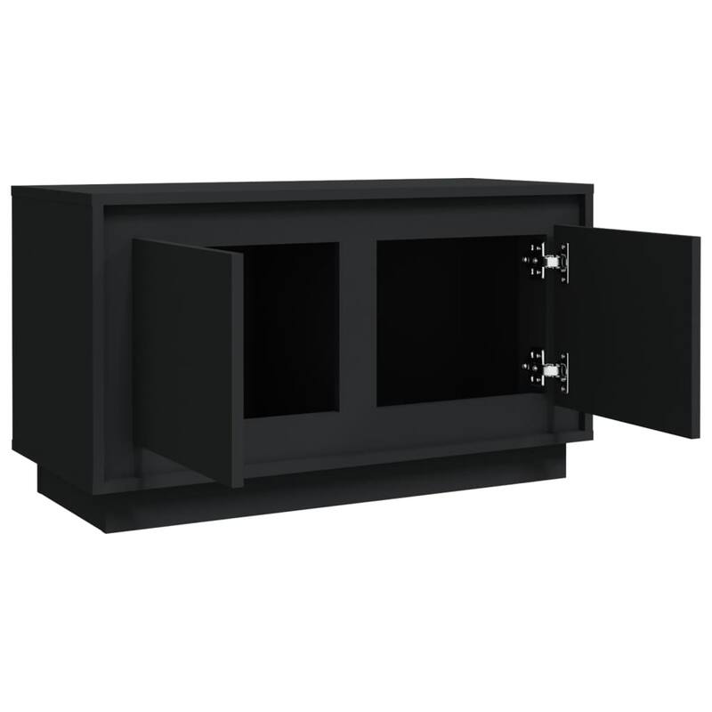 vidaXL TV Cabinet Black Engineered wood Standard TV Cabinet - 13.8 x 31.5 x 17.7 in