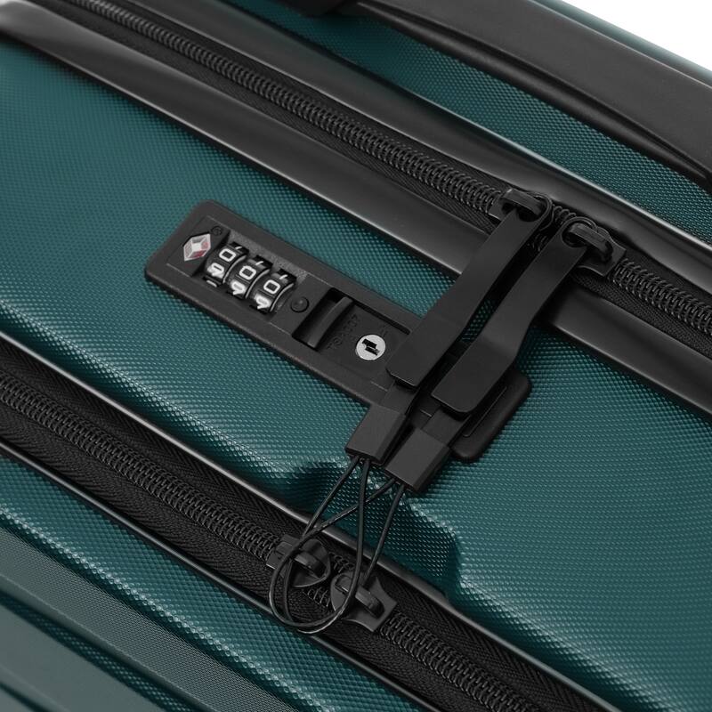 Luggage Sets 5 Piece with Front Opening, Hardside Expandable Carry On Suitcase Set with Double Spinner Wheel with USB Port