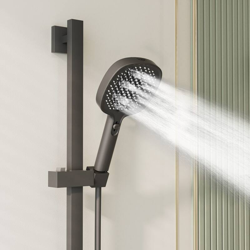 Modland Bathtub Faucet 2-Function Shower System with 3 Modes Handheld Shower,Height Adjustable Shower Slide Bar