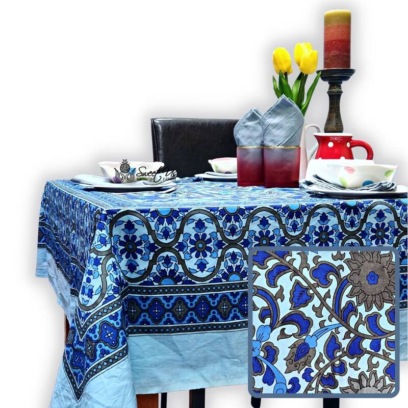 Light weight Cotton Luscious Sunflower Floral Tablecloth Rectangle