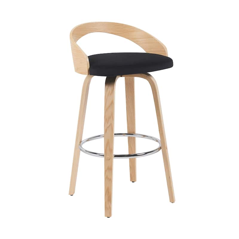 Carson Carrington Solavagen Mid-Century Modern Swivel Counter or Bar Stool