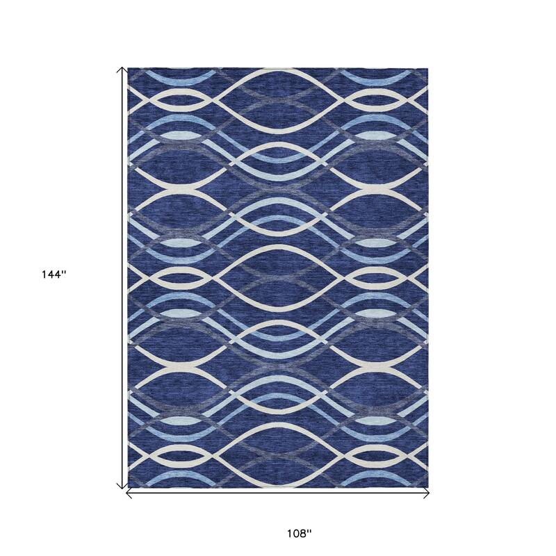 HomeRoots Abstract Transitional Rectangle Outdoor Rug