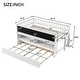 preview thumbnail 6 of 22, Twin Size Loft Bed, Wood Low Loft Bed with Storage Shelves, Blackboard, Trundle and Ladder Wooden Bed Frame No Box Spring Needed