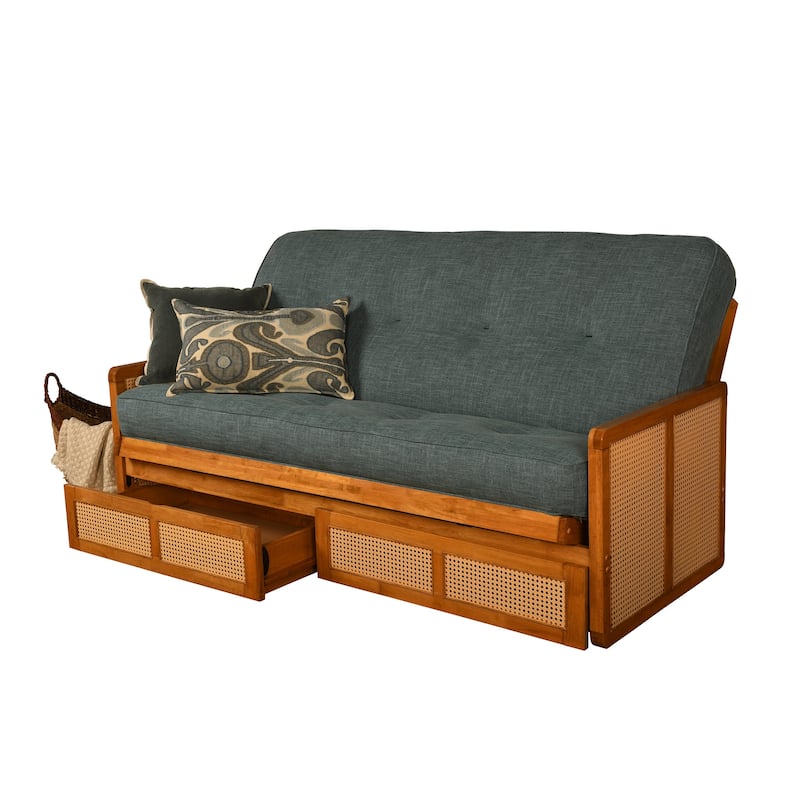 Somette Westport Full-size Futon with Storage includes Mattresses