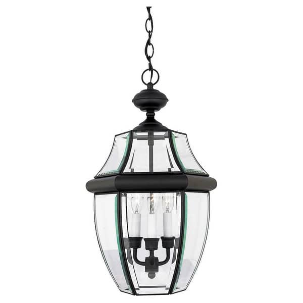 slide 2 of 2, Newbury 3-Light Outdoor Hanging Lantern in Mystic Black Mystic Black