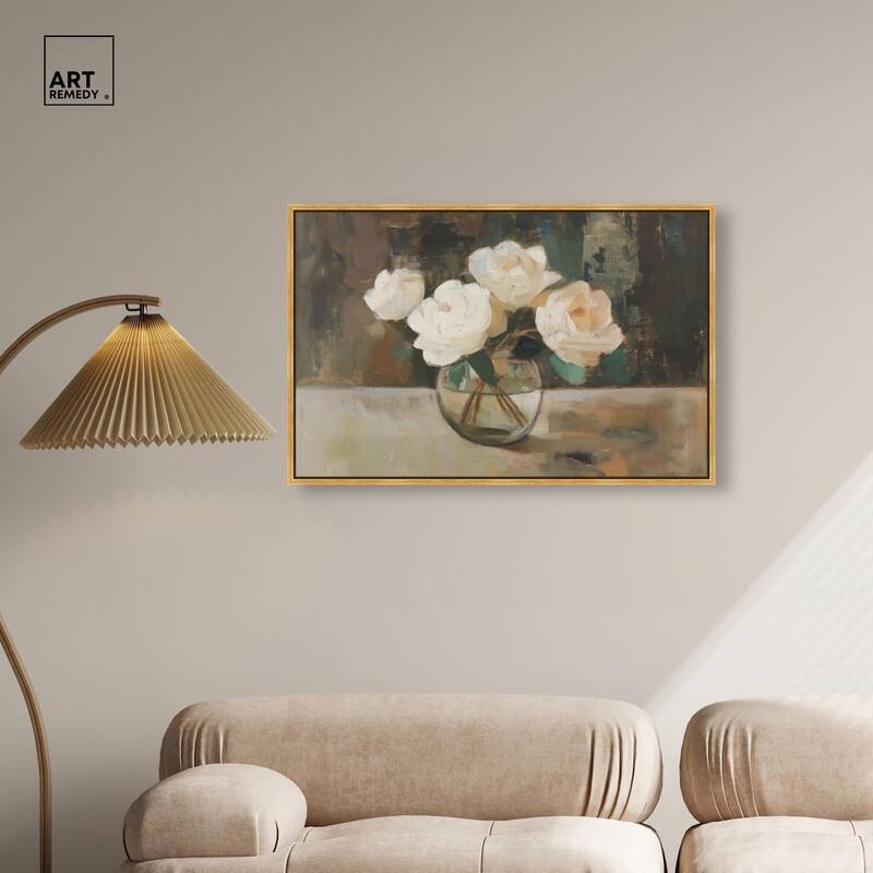 Creamy Cascade Cluster I Canvas by Art Remedy
