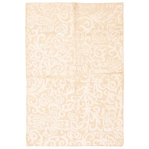 ECARPETGALLERY Hand-knotted Tangier Beige Rug - 5'2 x 7'9