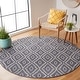 preview thumbnail 5 of 34, SAFAVIEH Pyramid Zelina Boho Geometric Rug 6'7" Round - Charcoal/Light Grey - Round