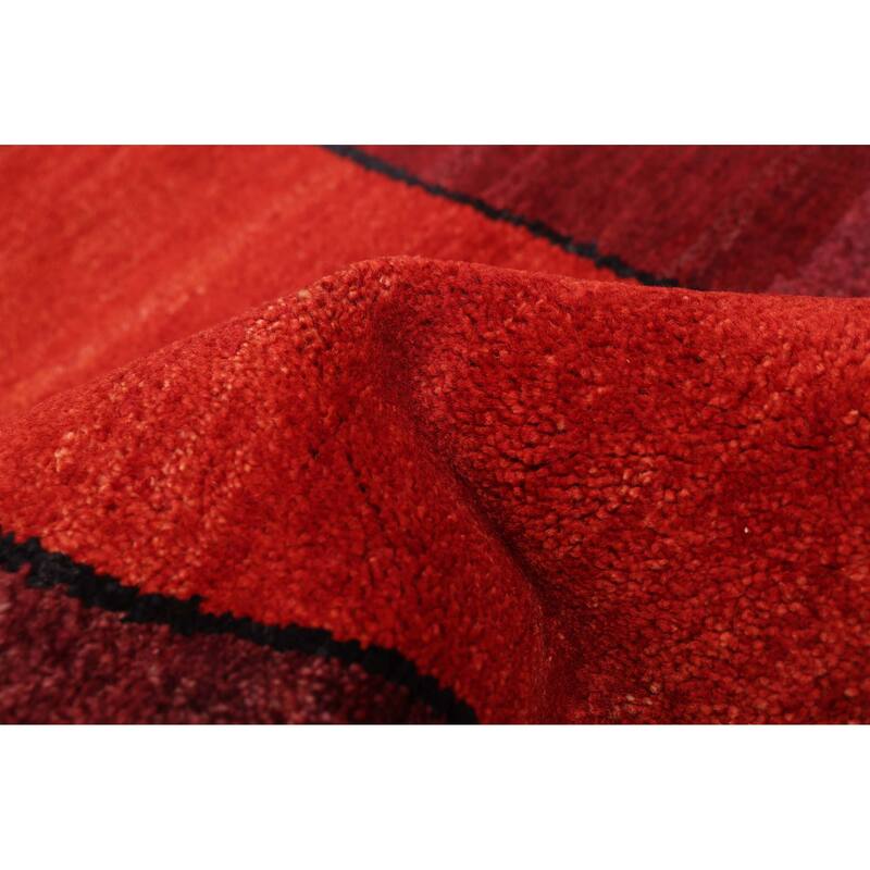 ECARPETGALLERY Hand-knotted Peshawar Ziegler Red Wool Rug - 4'11 x 6'11