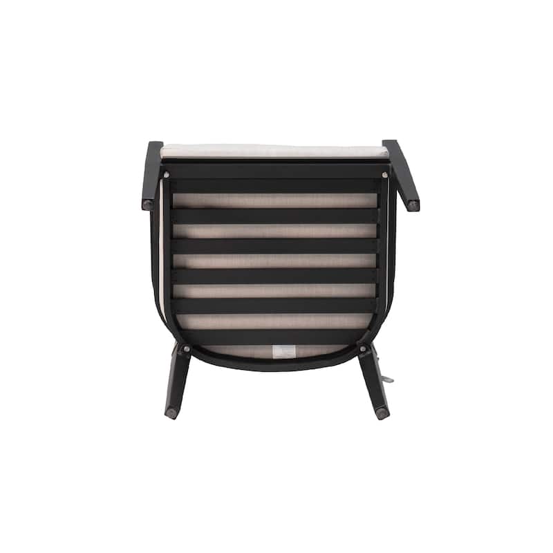 Outdoor Patio Aluminum Stationary Dining Chairs 4 Pieces with Soft cushion Tapered Feet, Patio, Kitchen Chairs