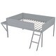 preview thumbnail 12 of 12, Wood Full Size Loft Bed with Desk and LED, Wooden Loft Bed Frame with Angled Ladder, No Box Spring Needed for Kids