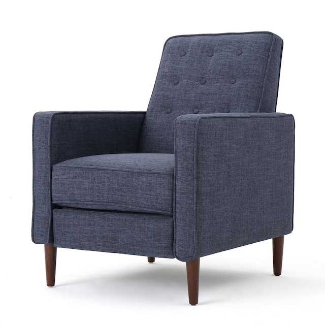 Mervynn Mid-Century Modern Button Tufted Fabric Recliner by Christopher Knight Home