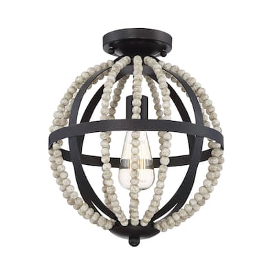 Trade Winds Coppell 2-Light Semi-Flush Mount Ceiling Light in Oil Rubbed Bronze