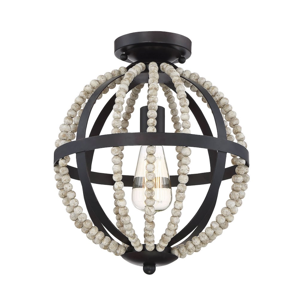 Trade Winds Coppell 2-Light Semi-Flush Mount Ceiling Light in Oil Rubbed Bronze