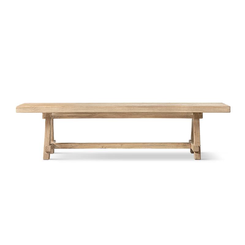 Jennifer Taylor Home Hawthorne 72" Reclaimed Elm Trestle Dining Bench