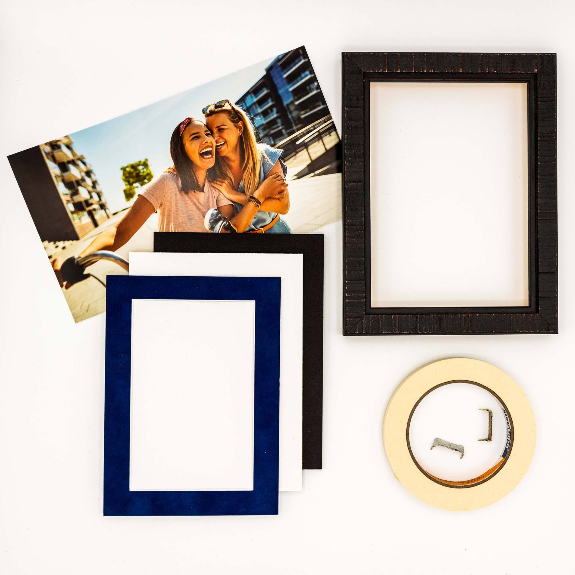 10x12 Mat Bevel Cut for 8x10 Photos Acid Free Brooke Blue Suede Precut Matboard For Pictures