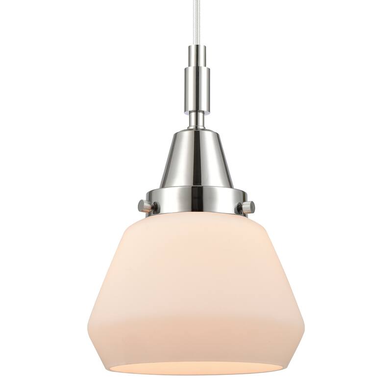 Innovations Lighting 447-1P-G171 Fulton 7" Wide Mini Pendant with - Polished Chrome