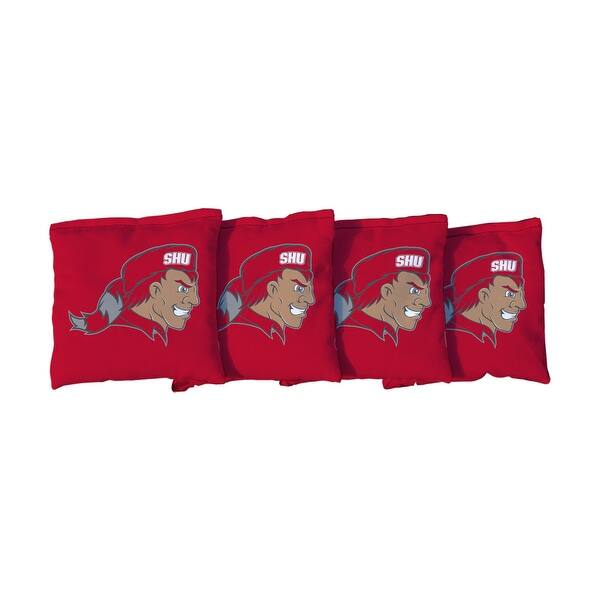 slide 2 of 3, Sacred Heart Pioneers Red Cornhole Bags All-Weather Resin Filled