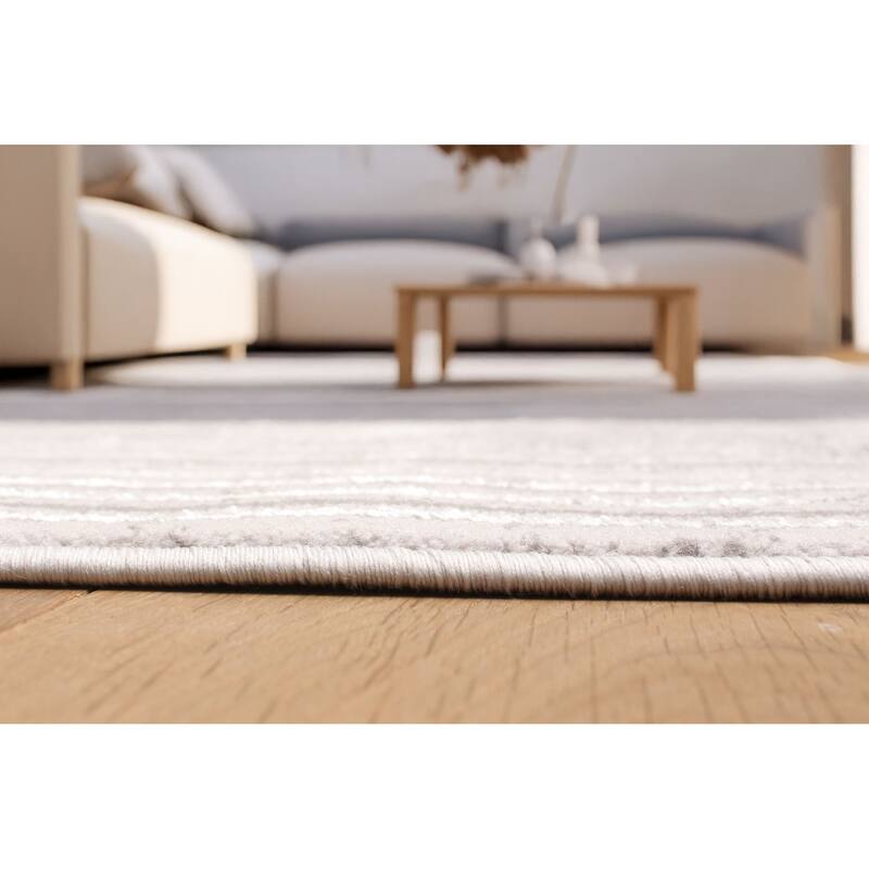 ECARPETGALLERY Machine Made Blythe Grey Area Rug