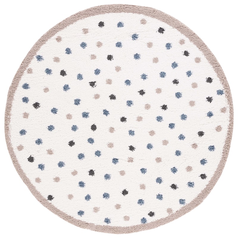 SAFAVIEH, Calico Shag Ruhama Polka Dot 1.6-inch Thick Rug