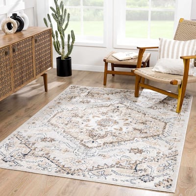 Hauteloom Leonora Hallway, Kitchen Runner Rug - Pale Pink, Plum, Peach - 2'7" x 10'