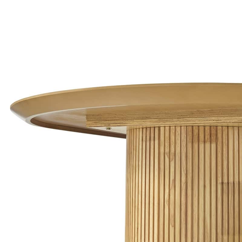 Spruce & Spring 78 inch Large Oval Formal Dining Table for 6-8 with Greek Column Leg