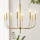 preview thumbnail 12 of 22, Collier 27.25" 8-Light Modern Mid-Century Iron LED Chandelier, by JONATHAN Y Gold Painting