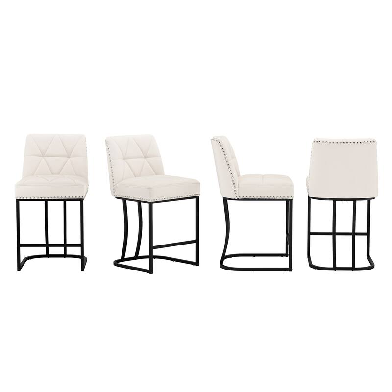 24.8" Bar Stools Set Of 2/3/4 , Modern Counter Stools with Back and Footrest, Counter Height Barstools For Kitchen Island