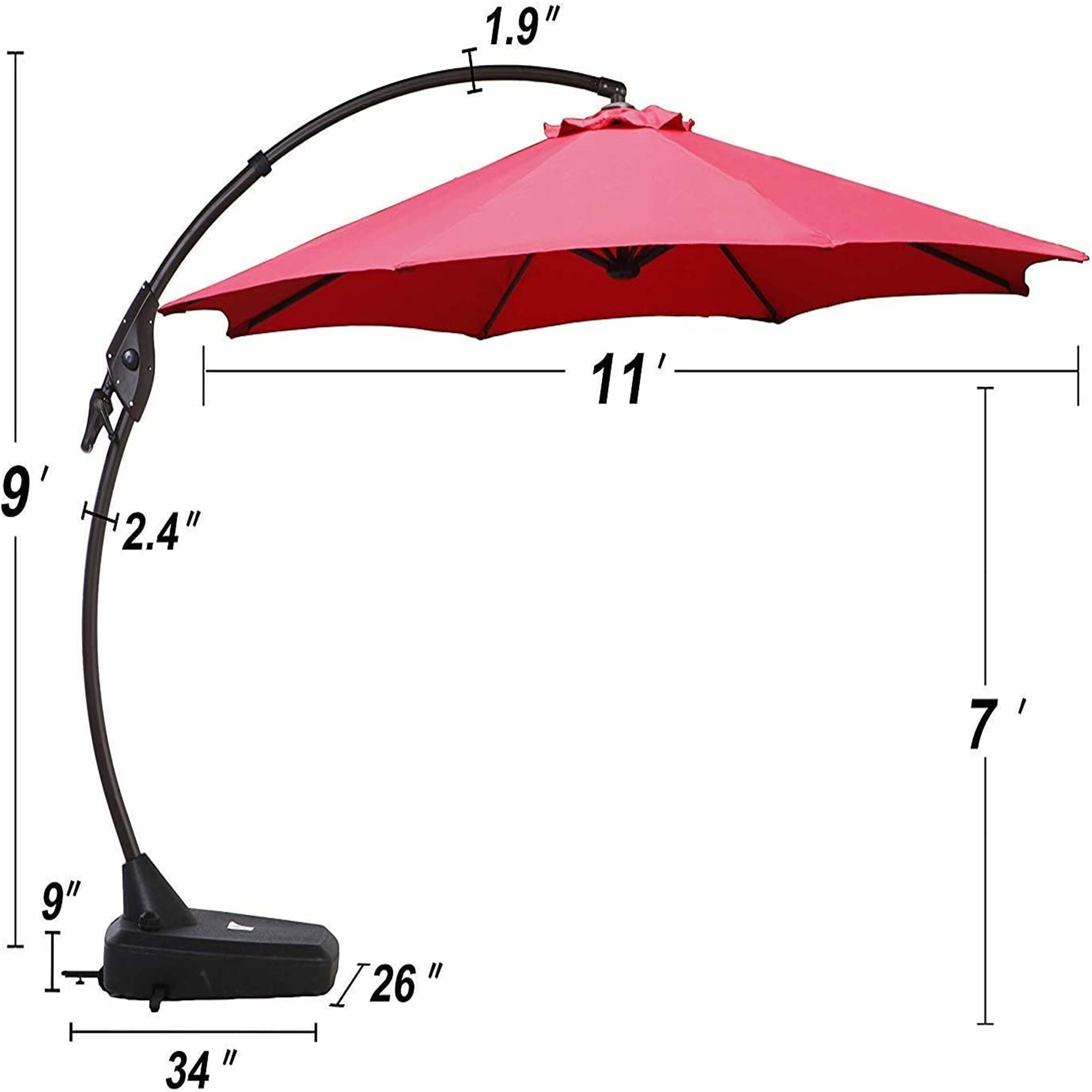 Grand patio deluxe curvy hotsell umbrella
