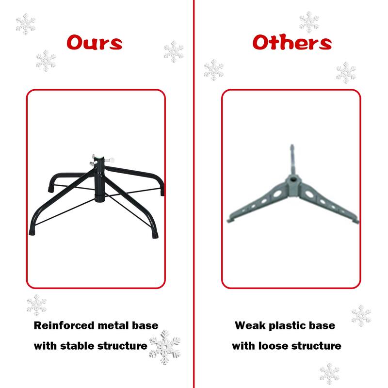 Gymax Fiber Optic 6' PVC Artificial Christmas Tree LED Lights Metal - See Details