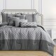 preview thumbnail 1 of 3, Wellco Bedding Comforter Set Bed In A Bag - 7 Piece Luxury CHIZOBA microfiber Bedding Sets - Oversized Bedroom Comforters Grey - King
